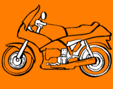 Disegno Motocicletta  pitturato su lorenzo