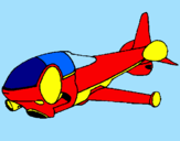Disegno Nave supersonica  pitturato su aereo