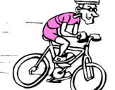 Disegno Ciclismo pitturato su ciclista1