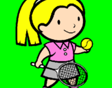 Disegno Ragazza che gioca a tennis  pitturato su FrancescaJ