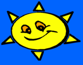 Disegno Sole sorridente  pitturato su beatrice4
