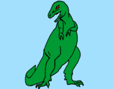 Disegno Tyrannosaurus Rex pitturato su luca