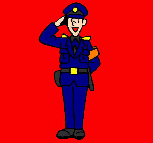 Poliziotto che saluta 