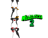 Disegno Madagascar 2 Pinguino pitturato su odi