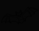 Disegno Pipistrello in volo  pitturato su paoloo