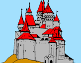 Disegno Castello medievale  pitturato su Sara