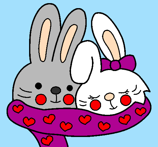 Conigli innamorati