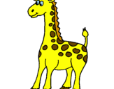 Disegno Giraffa pitturato su matilde