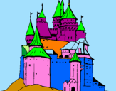 Disegno Castello medievale  pitturato su LELE