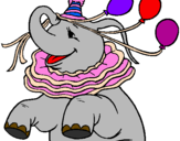 Disegno Elefante con 3 palloncini  pitturato su miryam.b