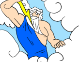Disegno Zeus pitturato su MATTEO