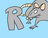 Disegno Ratto pitturato su sheila e rubens
