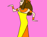Disegno Ballerina egiziana II pitturato su ARI