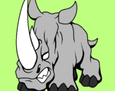 Disegno Rinoceronte II pitturato su minny