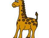Disegno Giraffa pitturato su Sa5m