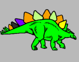Disegno Stegosaurus  pitturato su MARTY SCRICCI