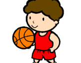 Disegno Giocatore di pallacanestro  pitturato su giocatore