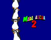 Disegno Madagascar 2 Pinguino pitturato su maeva