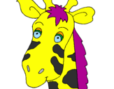 Disegno Muso di giraffa pitturato su giada