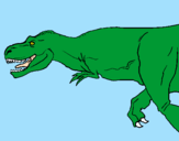 Disegno Tyrannosaurus Rex  pitturato su kevin di  cossato