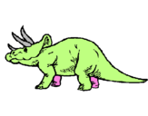 Disegno Triceratops  pitturato su Davide M.