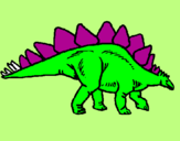 Disegno Stegosaurus  pitturato su kevin  di  cossato