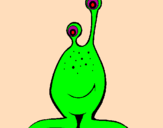 Disegno Mini-extraterrestre pitturato su alex 3000