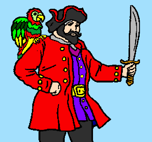 Pirata con il pappagallo 