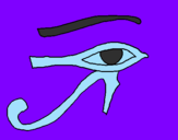 Disegno Occhio di Horus  pitturato su BEATRIXCIDO