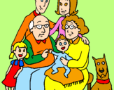 Disegno Famiglia pitturato su GIADA
