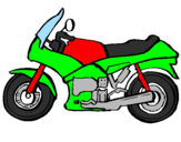 Disegno Motocicletta  pitturato su Mattia