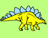 Disegno Stegosaurus  pitturato su ALESSANDRO  M.