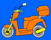Disegno Ciclomotore pitturato su CHIARA