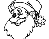 Disegno Faccione Babbo Natale  pitturato su federico