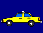 Disegno Taxi pitturato su tommaso