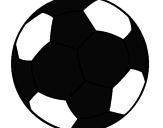 Disegno Pallone da calcio II pitturato su claudia