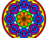 Disegno Mandala 35 pitturato su maryterry