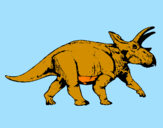 Disegno Triceratops pitturato su antonio