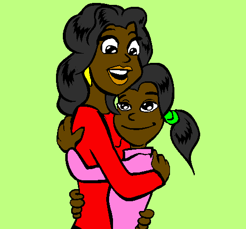 Madre e figlia abbracciate