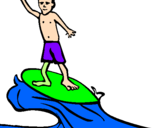 Disegno Surf pitturato su enrico