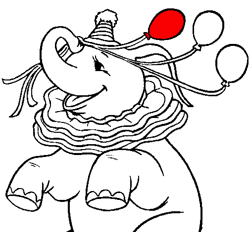 Elefante con 3 palloncini 
