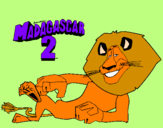 Disegno Madagascar 2 Alex pitturato su asterix
