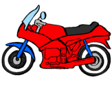 Disegno Motocicletta  pitturato su antonio