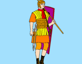 Disegno Soldato romano  pitturato su Tommy