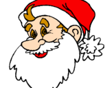 Disegno Faccione Babbo Natale  pitturato su goffry