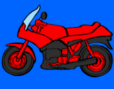 Disegno Motocicletta  pitturato su sunil