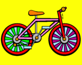 Disegno Bicicletta pitturato su desirée