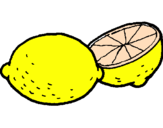 Disegno limone  pitturato su Emanuele