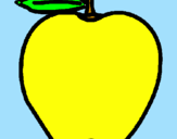Disegno mela  pitturato su Francesca  