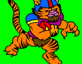 Disegno Giocatore tigre  pitturato su Filipppo